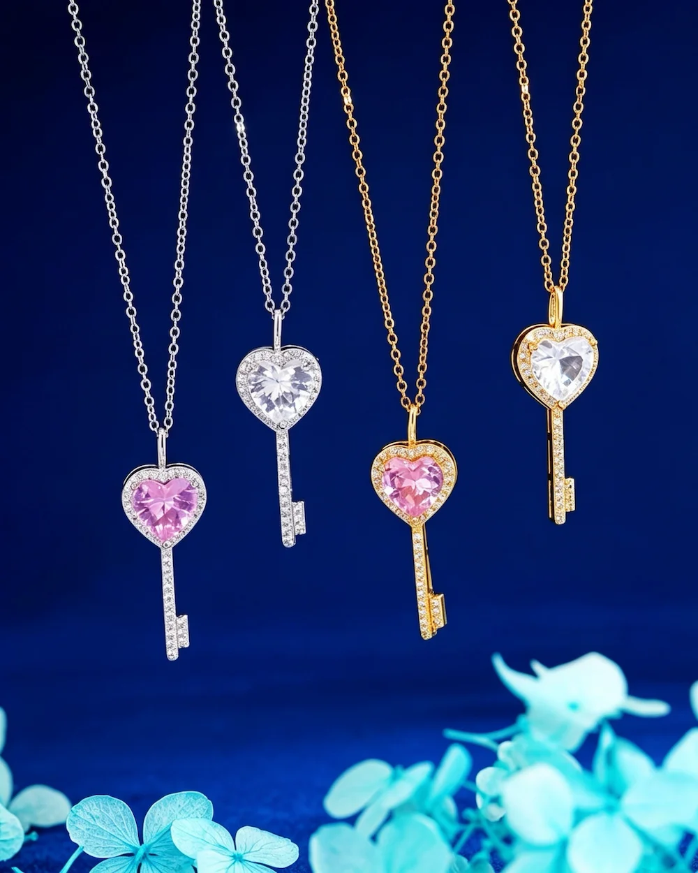 The Secret Heart Solitaire Copper and Zircon Pendant Necklace